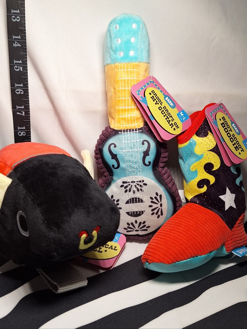NWT Bark Mechanical Bill, Drool Drops, Boot Scoot Boogie Dog Toys, 3 Toys,M-L&M